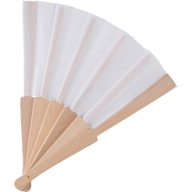 Rosanne handwaaier - rPET - 40 x 23 cm - houten handvat