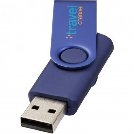 Rotate metallic USB-stick-Blauw
