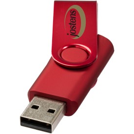 Rotate metallic USB-stick-Rood
