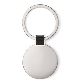 Roundy ronde sleutelhanger - metaal - 3.3 cm ⌀ - glimmende afwerking