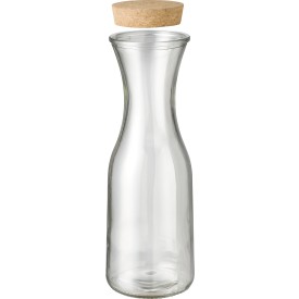 Rowena karaf 1L - gerecycled glas - kurken deksel