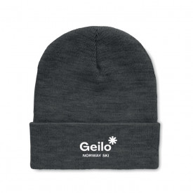 Polo rpet rPET Beanie met omslag-Wit/grijs