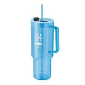 RPET beker 1200ml-Transparant lichtblauw
