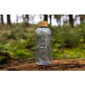 RPET Bottle Transparent 500 ml drinkfles - bamboe schroefdop