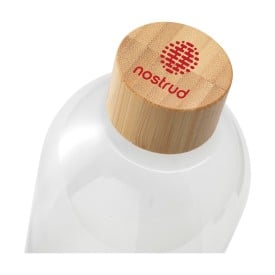 RPET Bottle Transparent 500 ml drinkfles - bamboe schroefdop