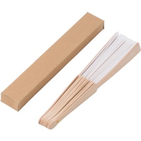 Rosanne handwaaier - rPET - 40 x 23 cm - houten handvat