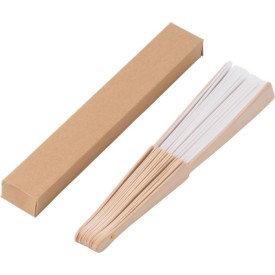 Rosanne handwaaier - rPET - 40 x 23 cm - houten handvat