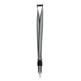RPET lanyard reflecterend-Zwart