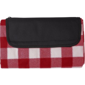 rPET opvouwbare polarfleece deken Vesper-Rood