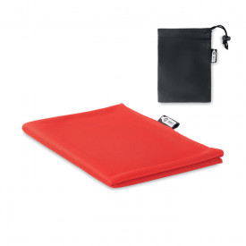 Tuko rpet rPET sport towel with pouch-Rood