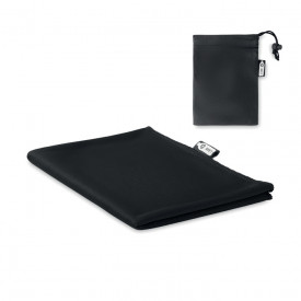 Tuko rpet rPET sport towel with pouch-Zwart
