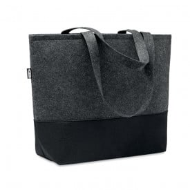 Duo Indico boodschappentas - rPET vilt - 55 x 39 cm - gekleurde bodem - lange hengsels