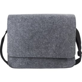 Layla laptoptas 15 inch - rPET vilt - verstelbare draagband - klittenbandsluiting