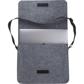Layla laptoptas 15 inch - rPET vilt - verstelbare draagband - klittenbandsluiting