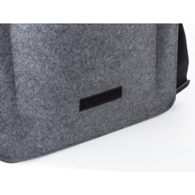 Layla laptoptas 15 inch - rPET vilt - verstelbare draagband - klittenbandsluiting