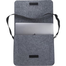 Layla laptoptas 15 inch - rPET vilt - verstelbare draagband - klittenbandsluiting