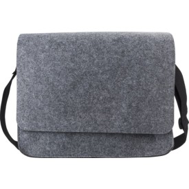 Layla laptoptas 15 inch - rPET vilt - verstelbare draagband - klittenbandsluiting