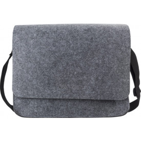 RPET vilten laptoptas Layla-Grijs