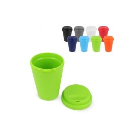 Koffiebeker 250ml - recycled PP - effen kleuren