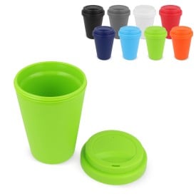 Koffiebeker 250ml - recycled PP - effen kleuren