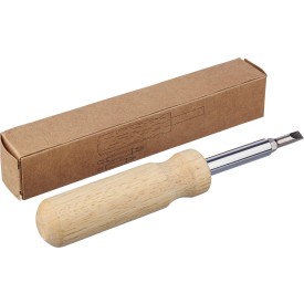 Schroevendraaierset - rubberhout - 4 magnetische bits - in doos