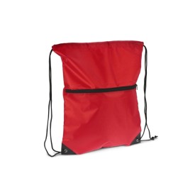 Rugzak met koord 210T R-PET met rits-Rood