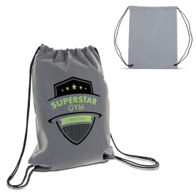 Reflecterende promorugzak - polyester - met trekkoord