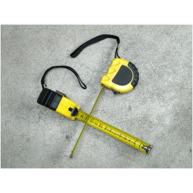 Rolmaat - 3 m - gerecycled ABS/staal - riemclip - polsband