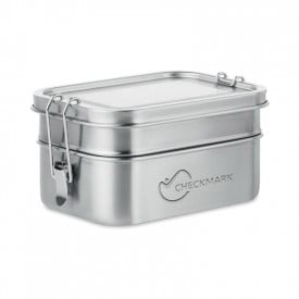 Double Chan lunchbox - 1,2 L - staal - 2 compartimenten
