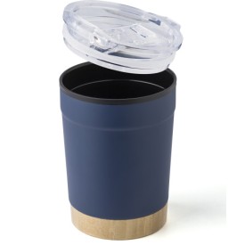 Sophia beker 300ml - RVS - PP binnenzijde - PS deksel - Bamboe bodem