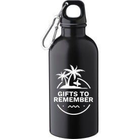 Sable enkelwandige fles 400ml - gerecycled RVS - met karabijnhaak