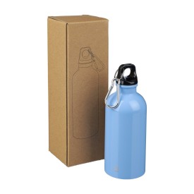 Sable enkelwandige fles 400ml - gerecycled RVS - met karabijnhaak
