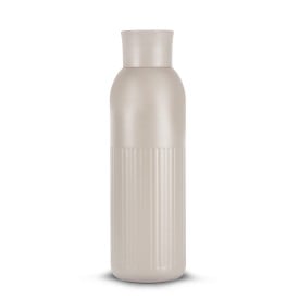 Sagaform Tekla Push stalen fles met druk dop gerecycled) 500 ml-Beige