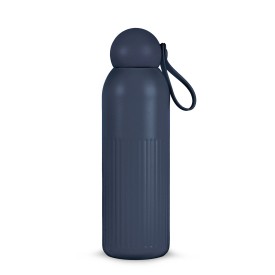 Sagaform Tekla stalen fles (gerecycled) 500 ml-Donkerblauw