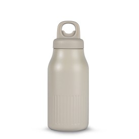Sagaform Truls stalen fles met handige openklik dop (gerecycled) 500 ml-Beige