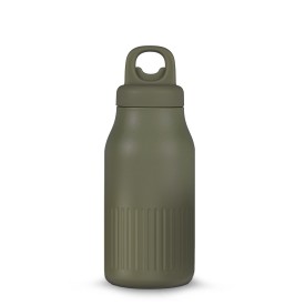 Sagaform Truls stalen fles met handige openklik dop (gerecycled) 500 ml-Dried green