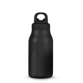Sagaform Truls stalen fles met handige openklik dop (gerecycled) 500 ml-Zwart