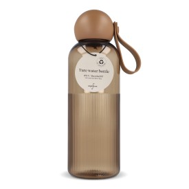 Sagaform Ture waterfles 600 ml-Transparant / bruin