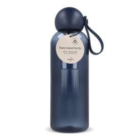 Sagaform Ture waterfles 600 ml-Transparant donker blauw