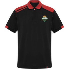 Samurai 160 g/m2 unisex antibacteriële polo met korte mouwen -Zwart, rood
