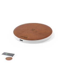 Sarkul oplader - 15W - gerecycled kunststof / leer - draadloos - antislipvoet