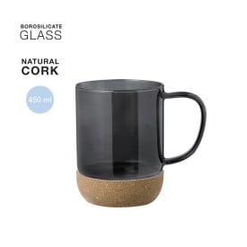 Saryne mok 450ml - borosilicaatglas - gekleurd