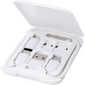 Savvy modulaire oplaadkabel - 2A - gerecycled kunststof - 26 cm kabel - met telefoonhouder
