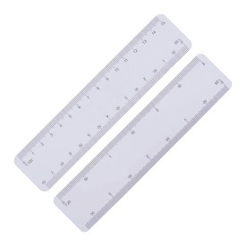 Schaal liniaal - kunststof - 15 cm - 4 schalen
