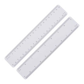 Schaal liniaal - kunststof - 20 cm - 4 schalen