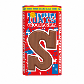 Tony’s Chocolonely Schoenletter S - 90 gram - 4 smaken