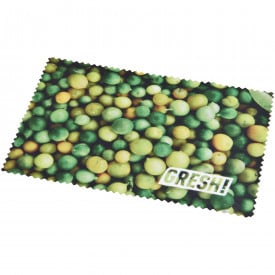 Schoonmaakdoekje klein 10x15 cm - satijn polyester 165 g/m2 - 1 zijde all over print