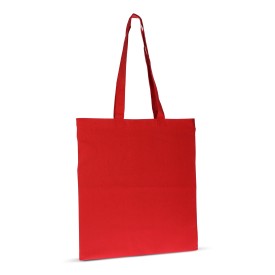 Schoudertas biologisch katoen kleur lang 140g/m² 38x42 cm-Rood