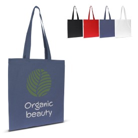 Schoudertas - biologisch katoen - 140g/m² - 38x42 cm - lange hengsels