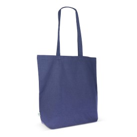 Schoudertas biologisch katoen kleur lang 270g/m² 42x12x43 cm
